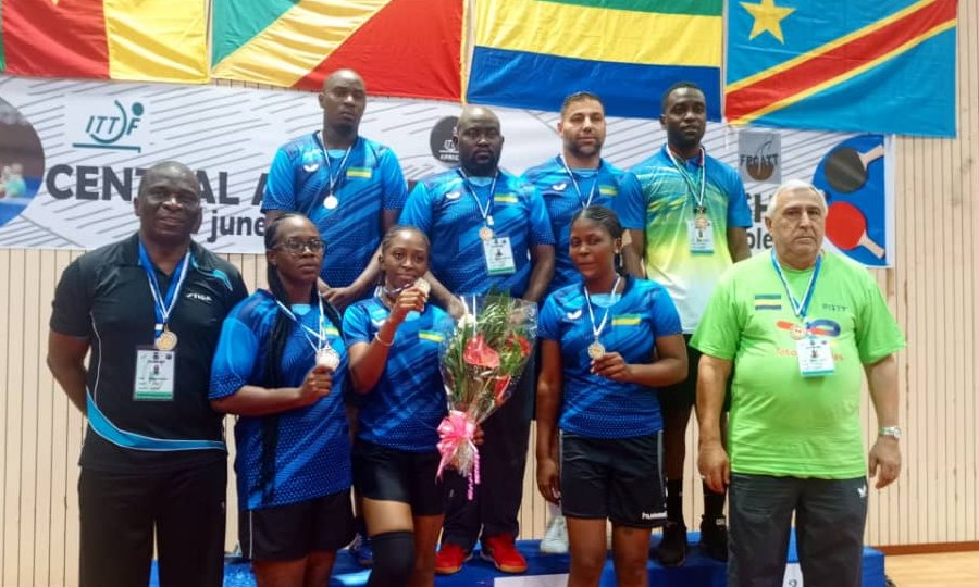 Le Gabon brille aux championnats d'Afrique centrale de tennis de table à Yaoundé