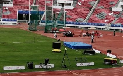 Jeux Africains 2019 : course du 200m hommes de la série 6 avec Guy Maganga
